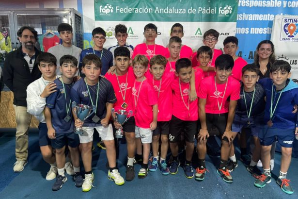 equipo masdepádel málaga campeón Copa Andalucía Liga FAP Equipos Menores 2024