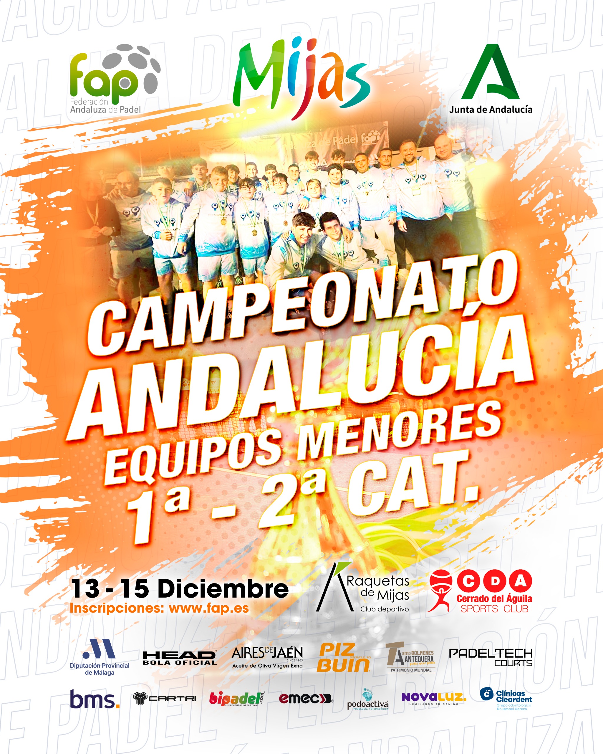 cartel campeonato andalucía equipos menores 2024