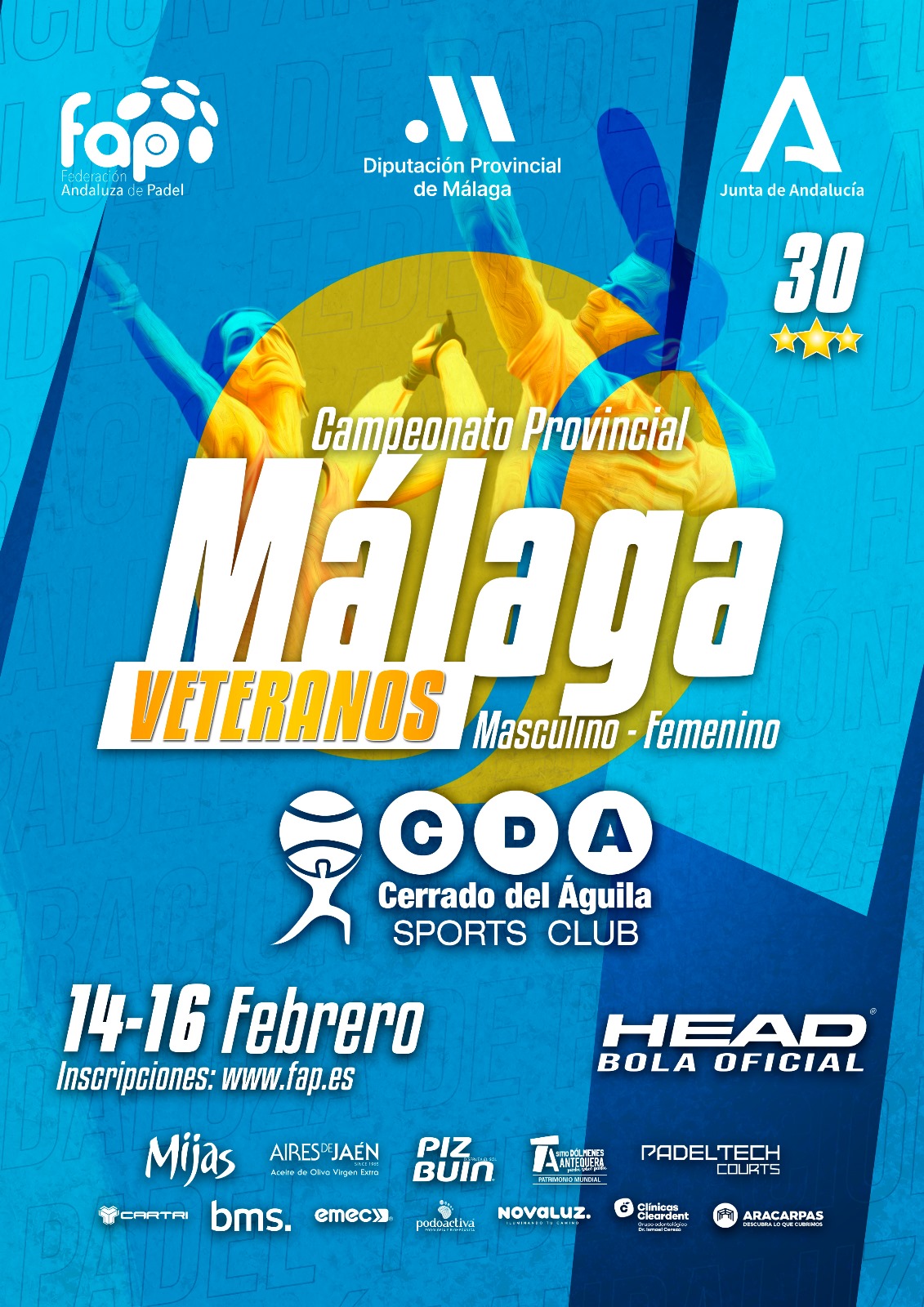 cartel Campeonato Provincial Veteranos Malaga 2025