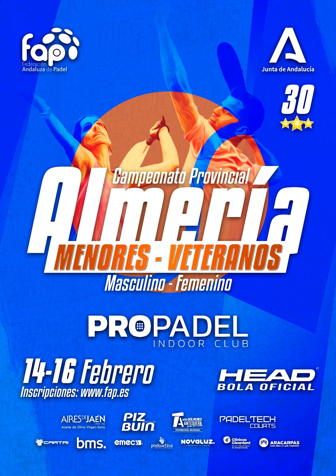 cartel Campeonato Provincial Menores Veteranos Almería 2025