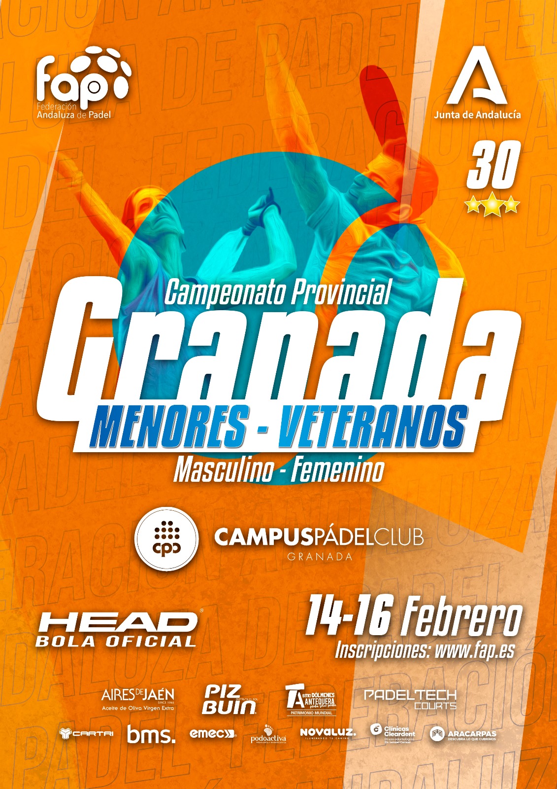 cartel Campeonato Provincial Menores Veteranos Granada 2025