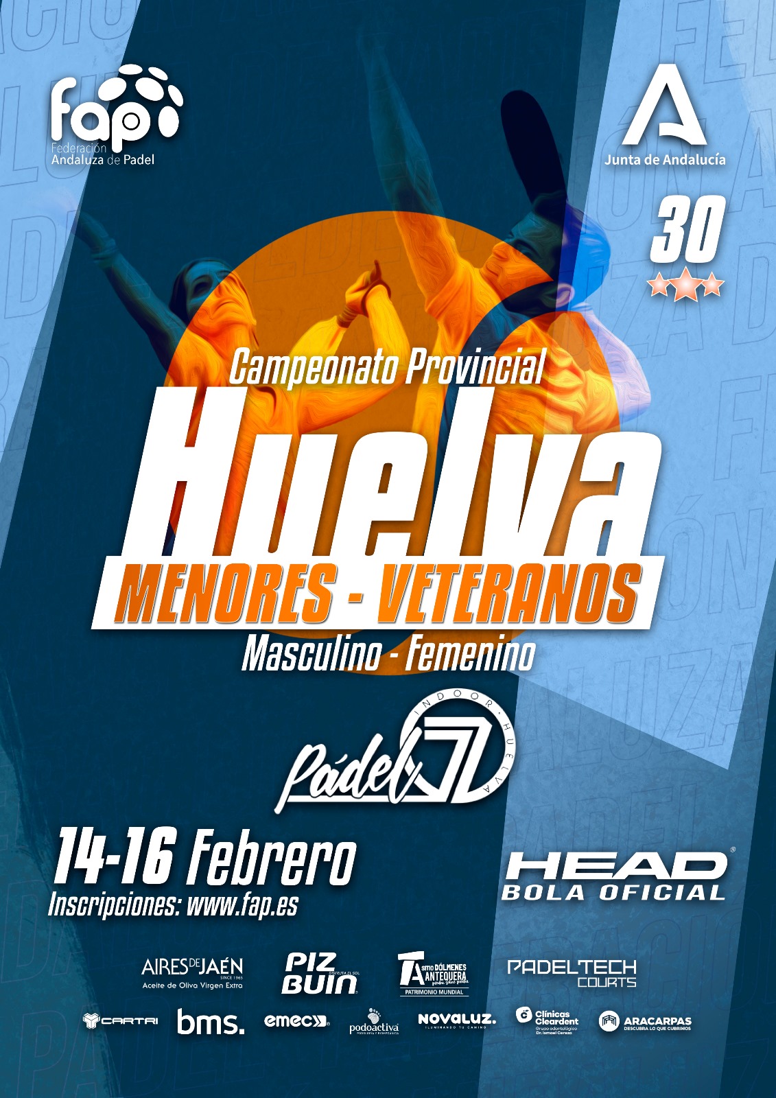 cartel Campeonato Provincial Menores Veteranos Huelva 2025