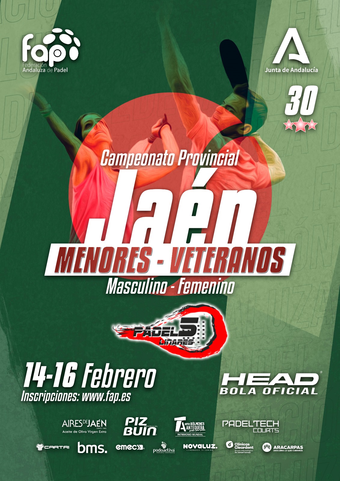 cartel Campeonato Provincial Menores Veteranos Jaén 2025