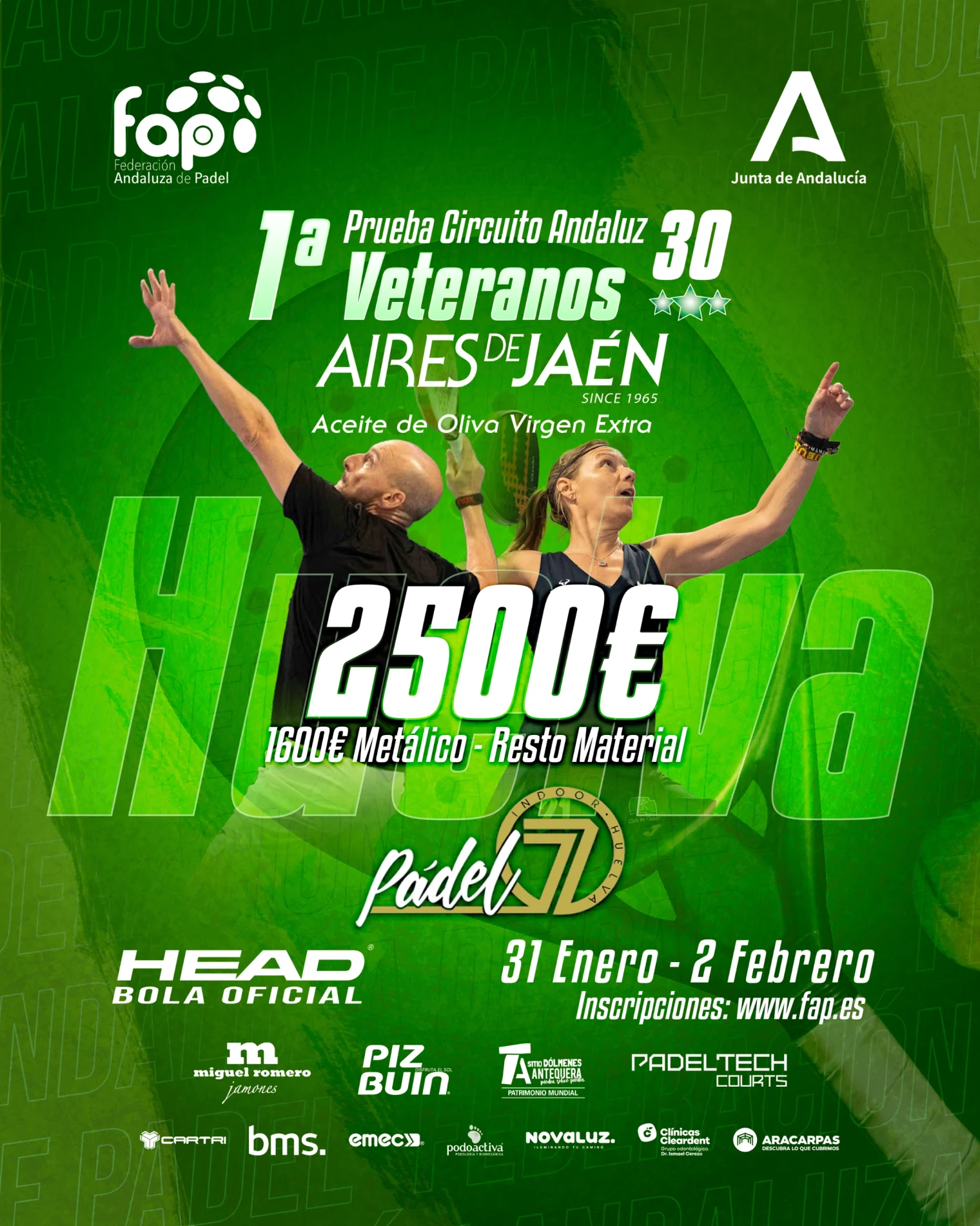 cartel 1 prueba Huelva Circuito Andaluz Veteranos Aires de Jaen 2025