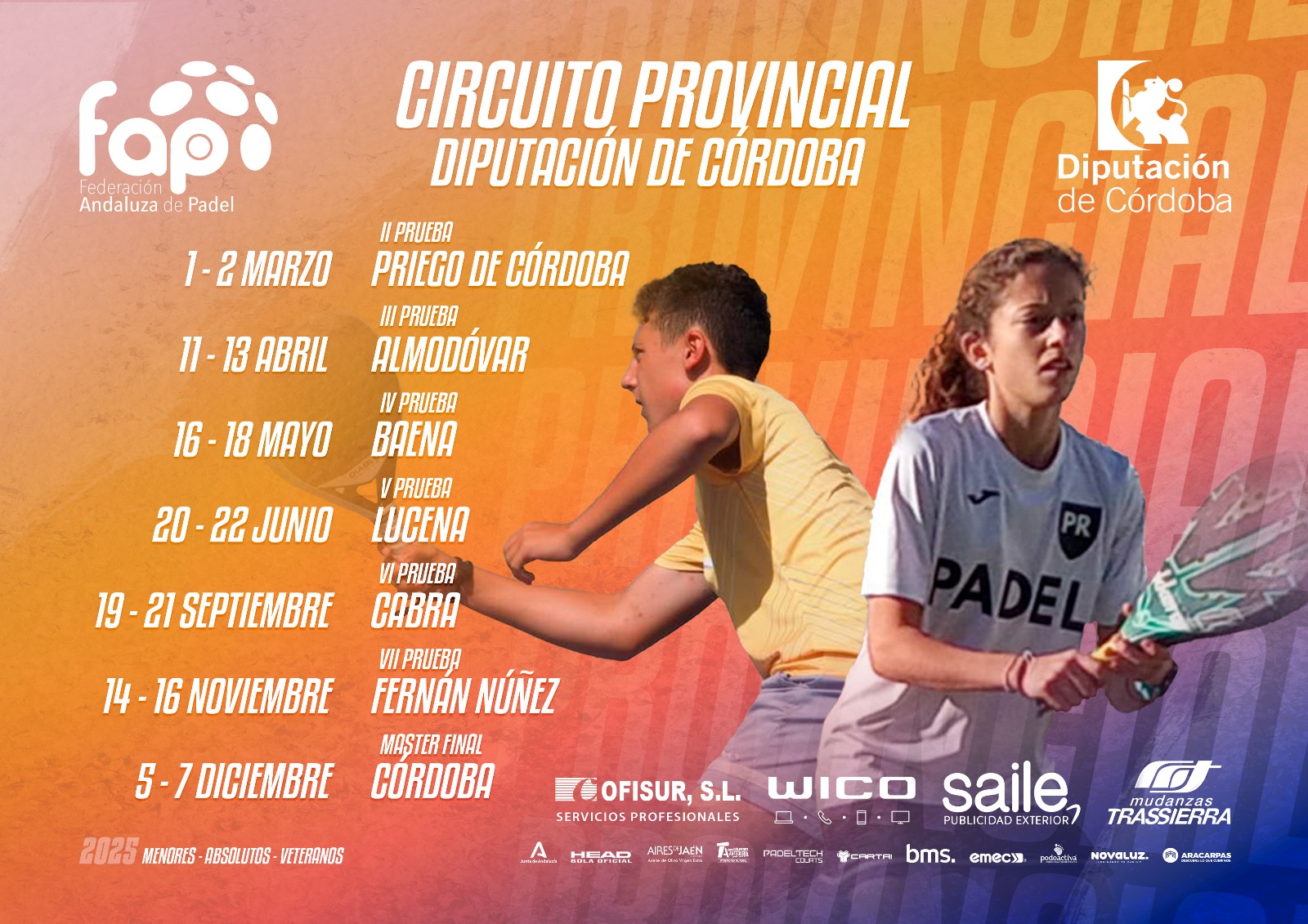 cartel circuito provincial diputación córdoba 2025