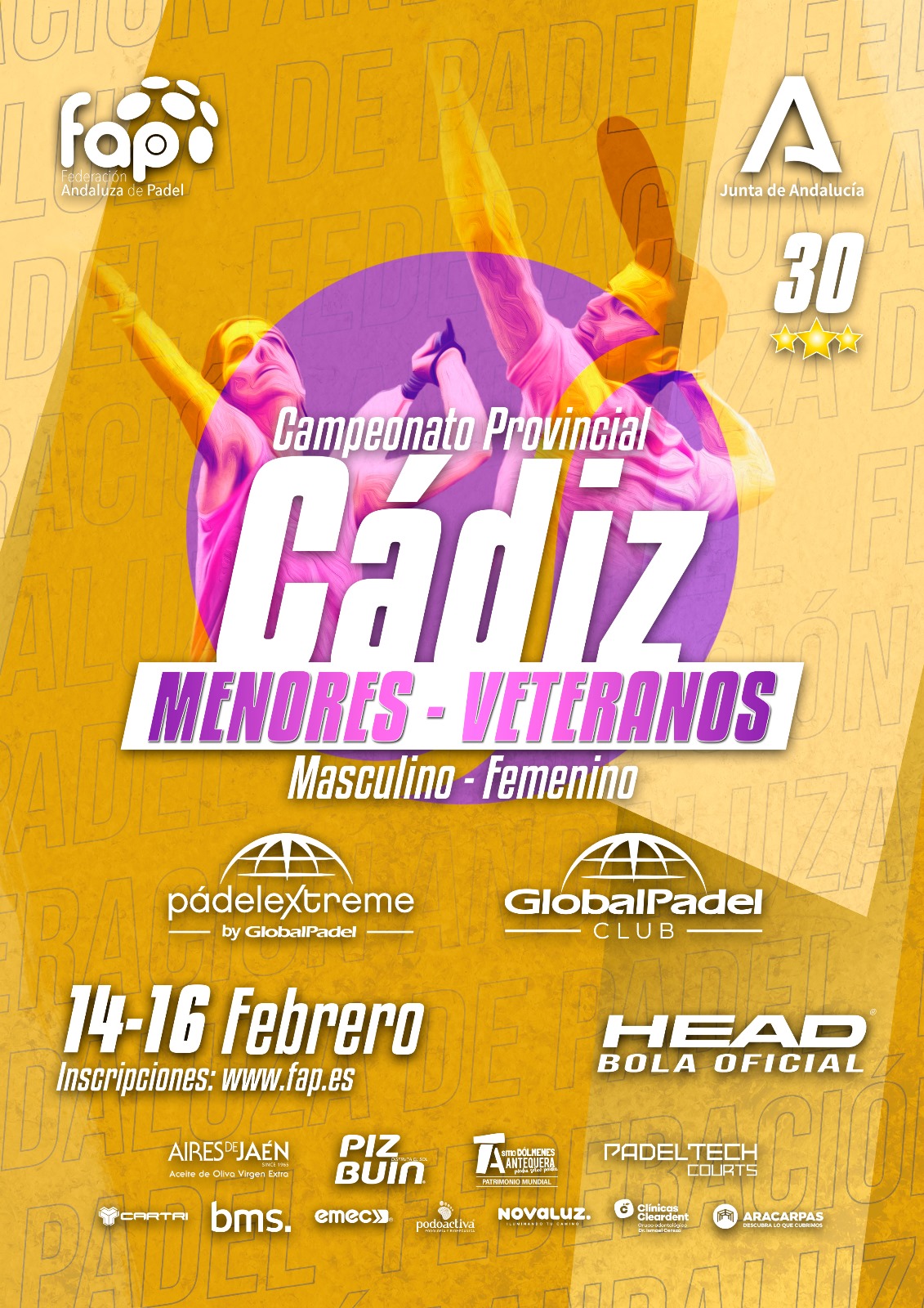 cartel campeonato provincial cádiz menores veteranos 2024